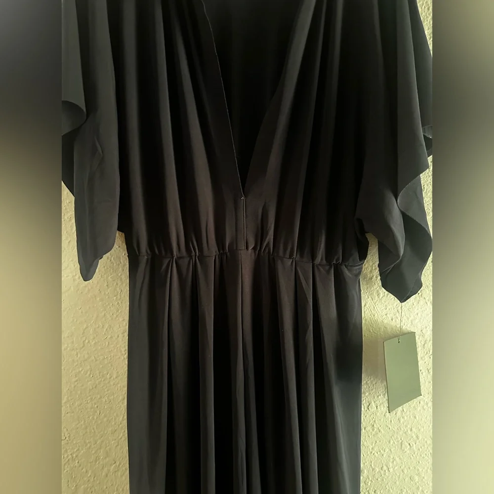 Norma Kamali Deep V Midnight  Jumpsuit - Picture 6 of 9